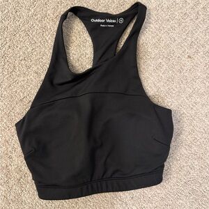 Outdoor Voices Black Racerback Sports Bra